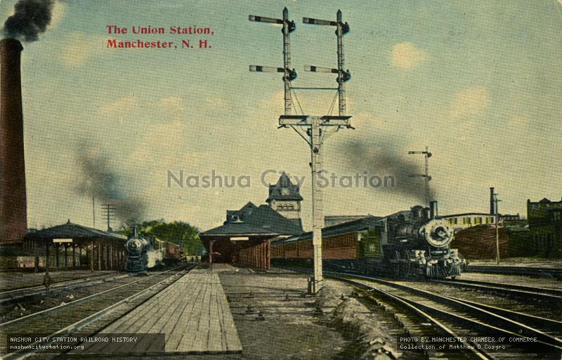 Postcard: The Union Station, Manchester, New Hampshire